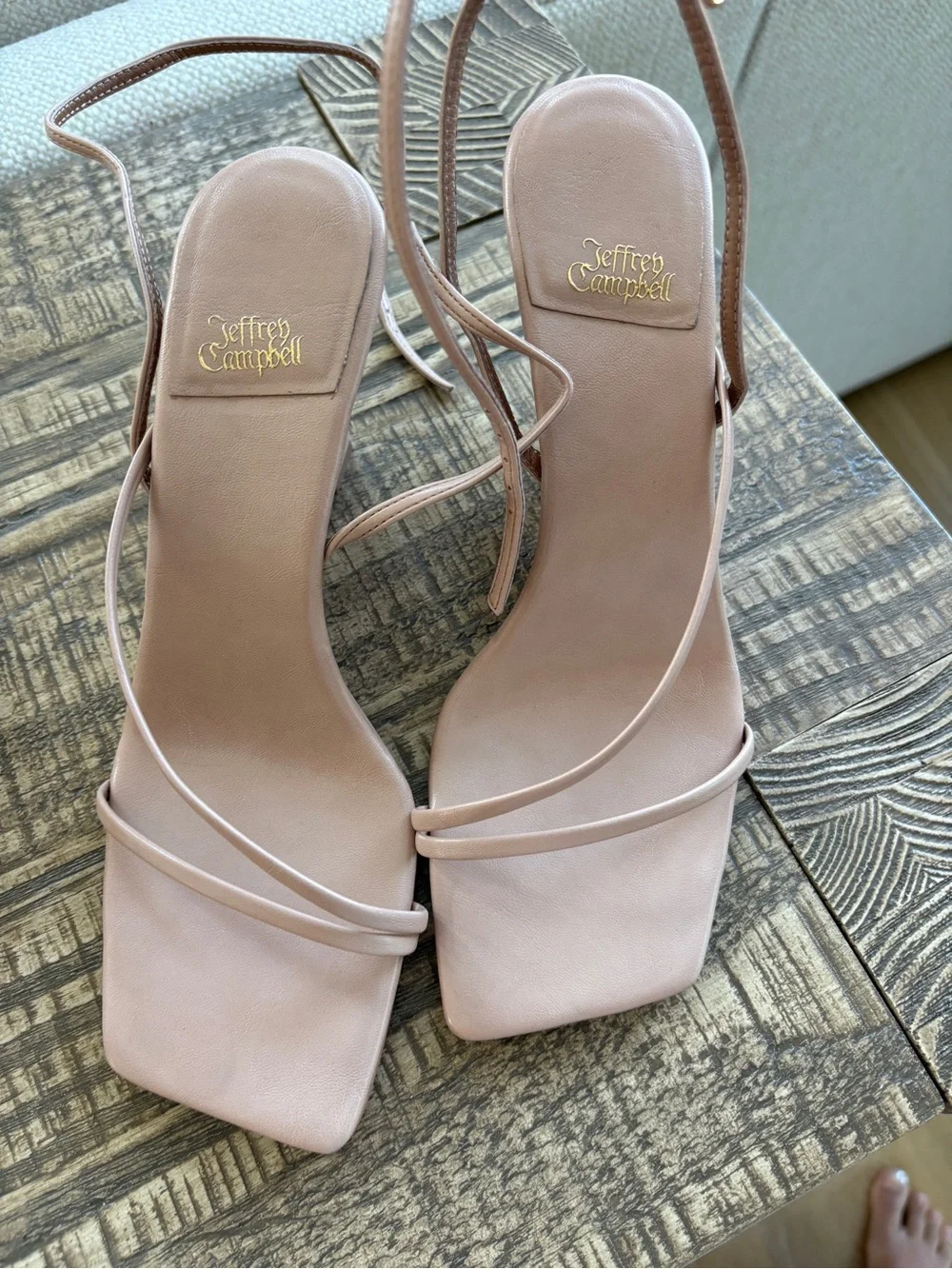 Jeffrey Campbell Strappy Wedge Sandals in Dusty Rose or neutral blush!